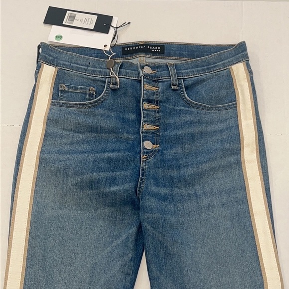 VERONICA Beard Blue Debbie 10” skinny with Tux in Grotto size 29 - Picture 8 of 16